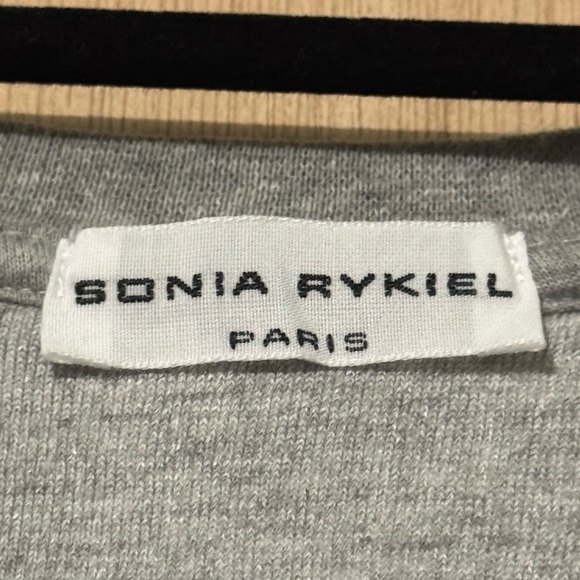 Sonia Rykiel Paris Gray Jersey Dress Embroidered Polka Dot Fleece Ruffle 14Y - Picture 7 of 8